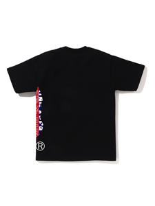 A BATHING APE logo-print cotton T-shirt - Zwart