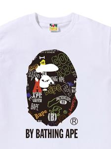 A BATHING APE T-shirt met logoprint - Wit