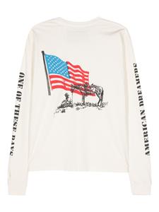 One Of These Days American Flag Cowboy T-shirt - Beige