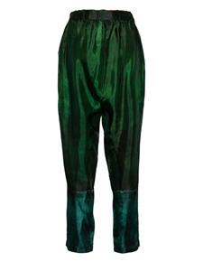 Masnada colour-block tapered trousers - Groen