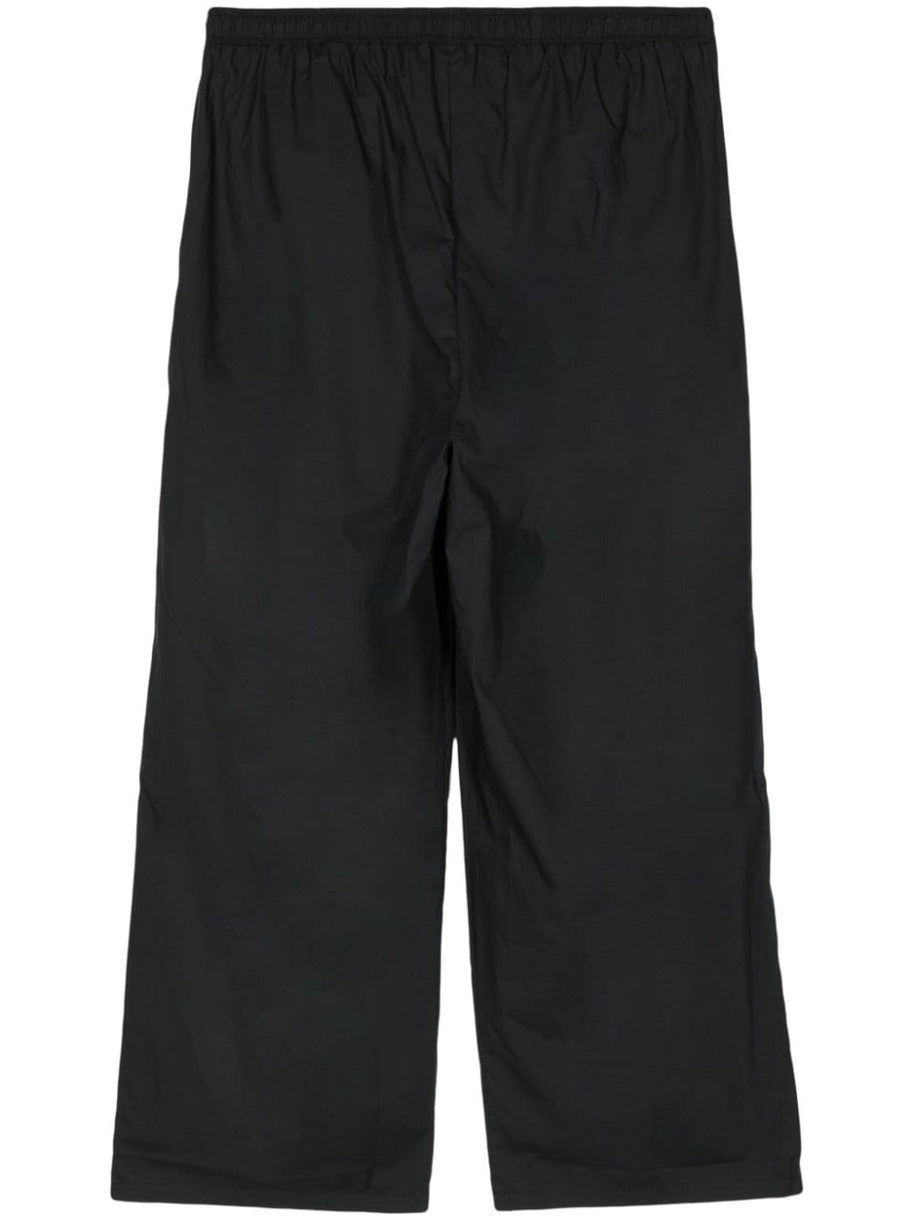 Baserange drawstring-waistband cotton trousers - Zwart