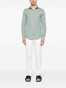 Paul & Shark mélange-effect cotton shirt - Groen