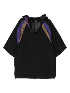 Kolor hood colour-block shirt - Zwart