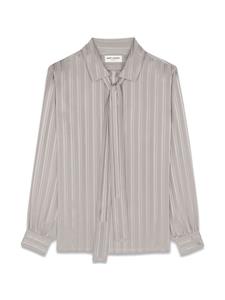 Saint Laurent Zijden blouse - Grijs