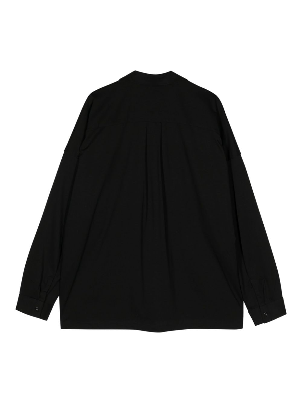 Attachment long-sleeve cotton shirt - Zwart