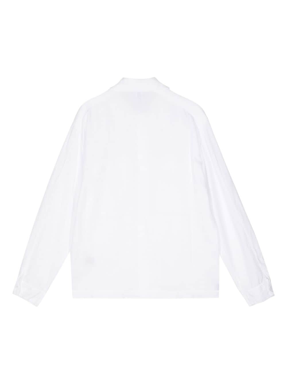 Transit long-sleeve cotton-linen blend shirt - Wit