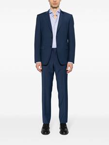 Barba jacquard cotton shirt - Blauw