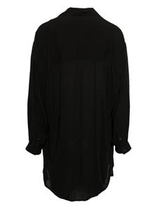Yohji Yamamoto floral-print long-sleeved shirt - Zwart
