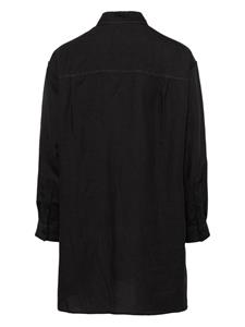 Y's double-collar long shirt - Zwart