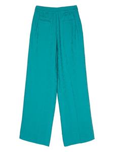 PT Torino floral-jacquard wide-leg trousers - Blauw