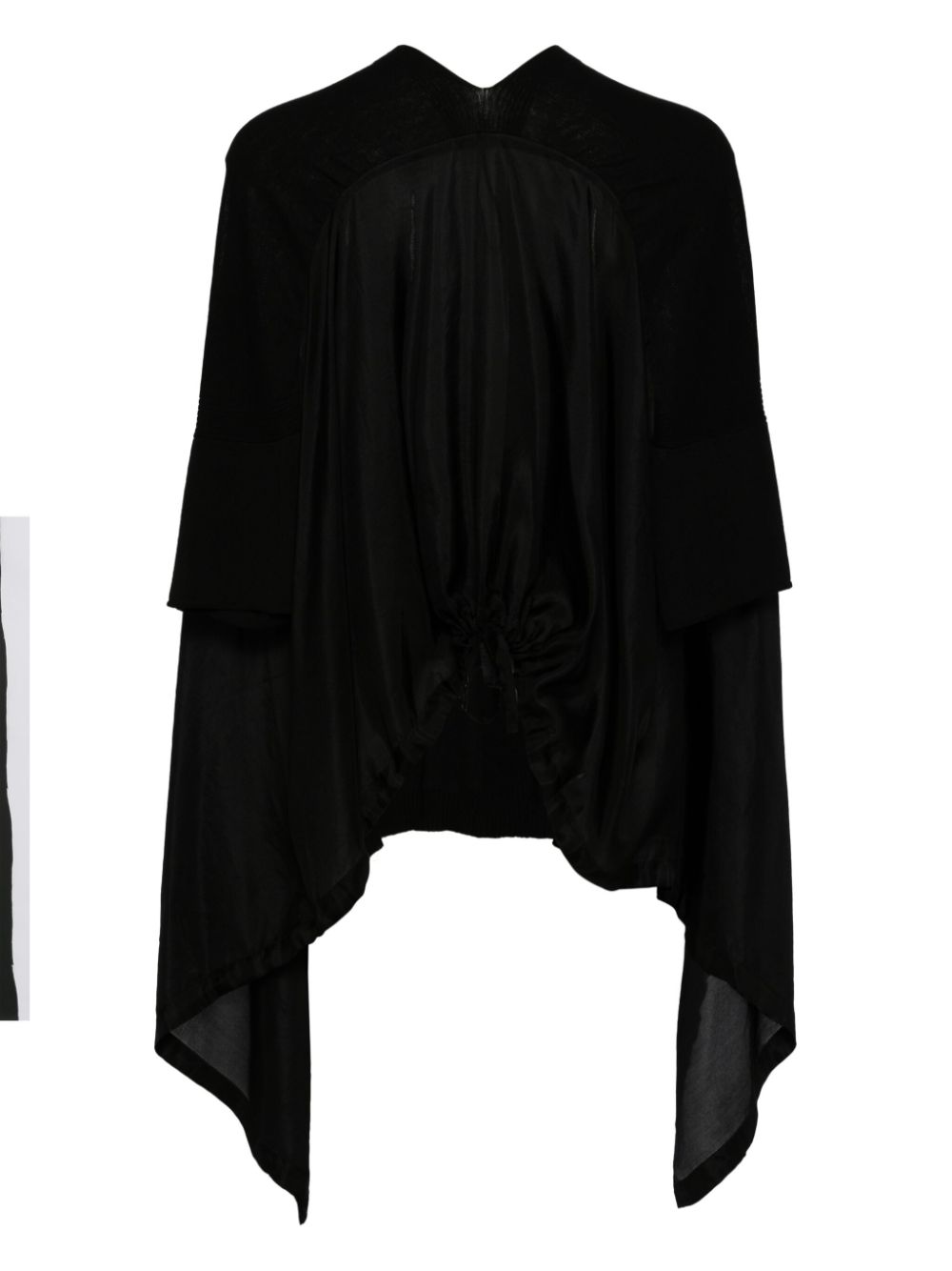 Masnada draped hi-lo blouse - Zwart