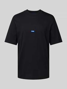 Hugo Blue T-shirt met labelpatch, model 'Nieros'