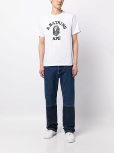 A BATHING APE T-shirt met logoprint - Wit