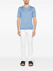 Barba fine-knit silk T-shirt - Blauw
