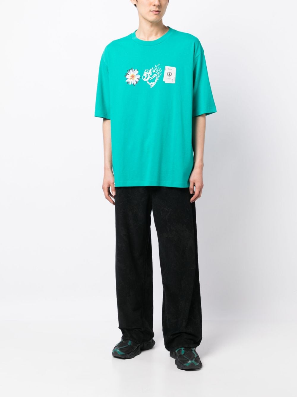 FIVE CM T-shirt met print - Groen