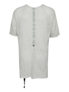 Isaac Sellam Experience leather-strap linen T-shirt - Grijs