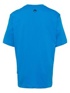 Marine Serre logo-print cotton T-shirt - Blauw