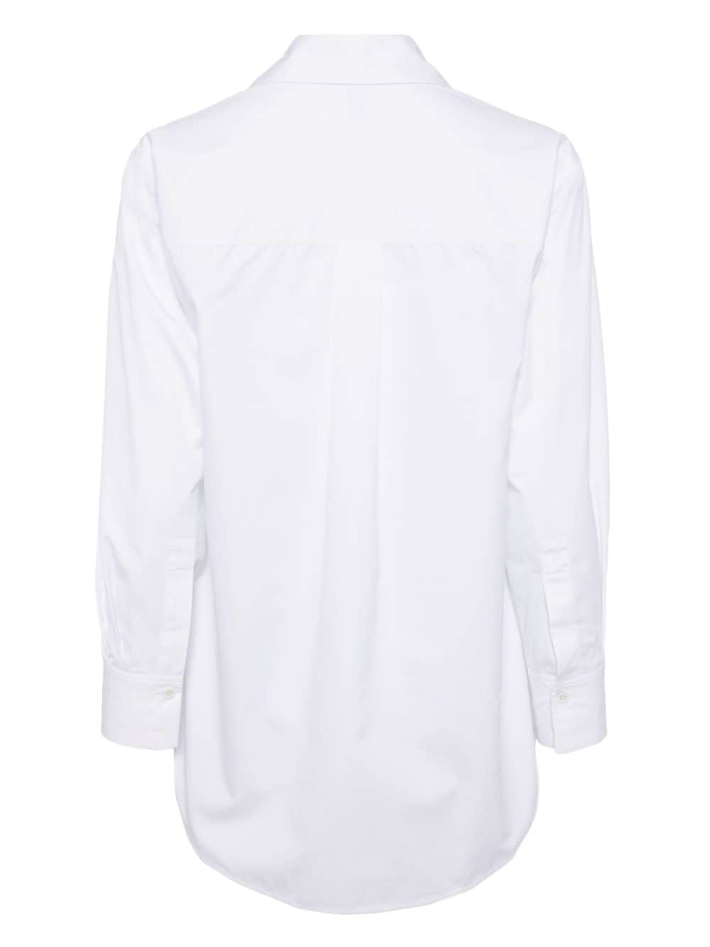 Kiki de Montparnasse spread-collar cotton shirt - Wit