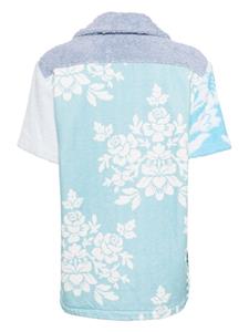 CAVIA colour-block terry-cloth shirt - Blauw