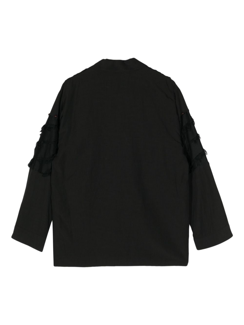 Muller Of Yoshiokubo Surge fringed shirt - Zwart