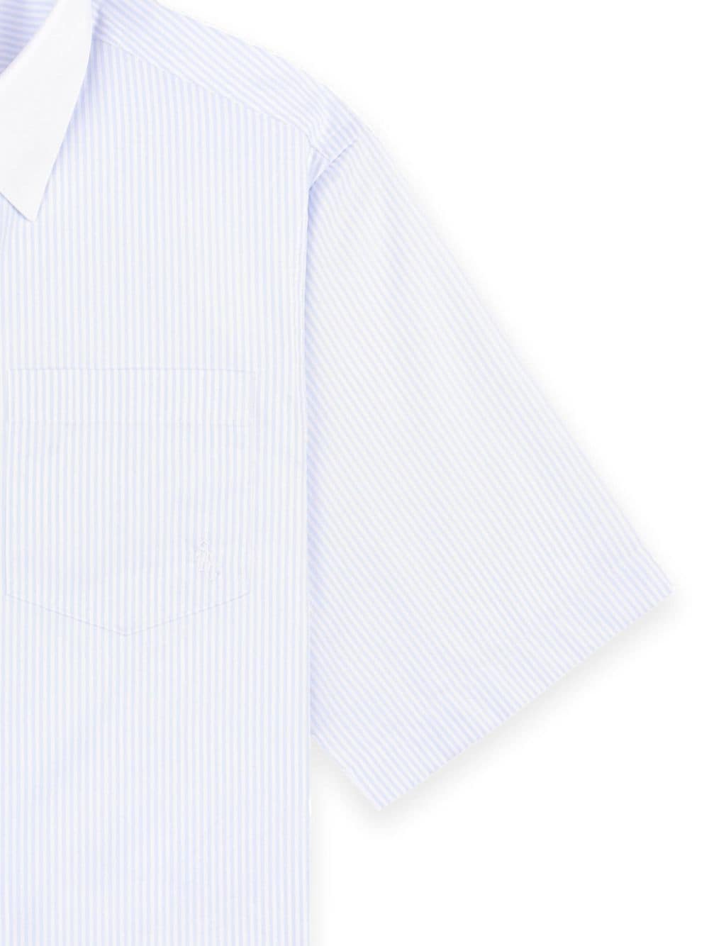 Sporty & Rich striped croped cotton shirt - Blauw