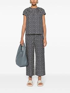 'S Max Mara Scacco drawstring cotton trousers - Blauw