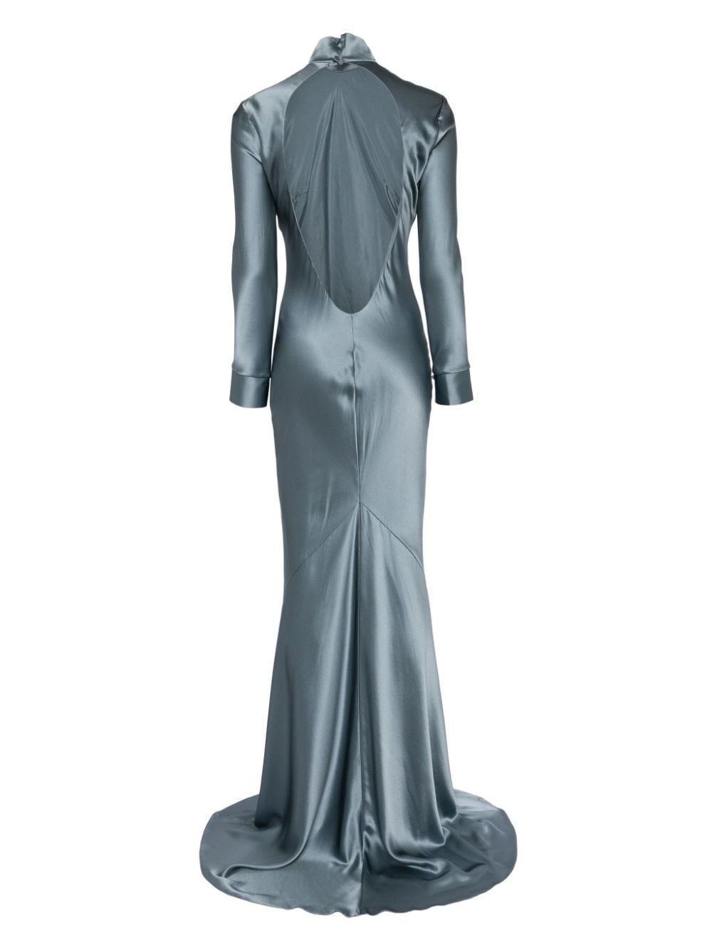 Michelle Mason long sleeve silk gown - Blauw