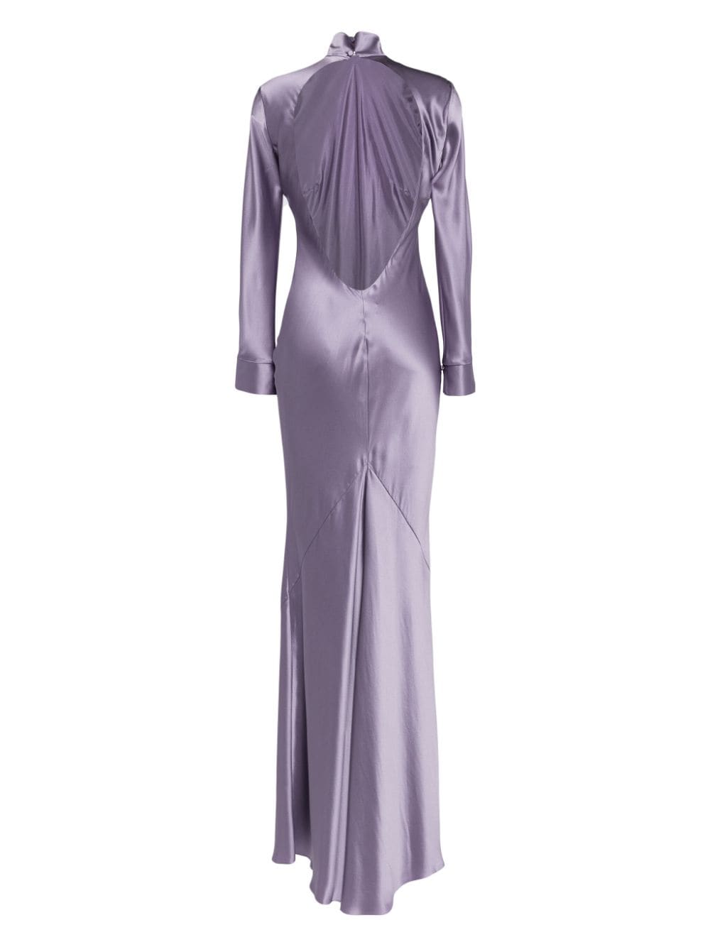 Michelle Mason long sleeve silk gown - Paars