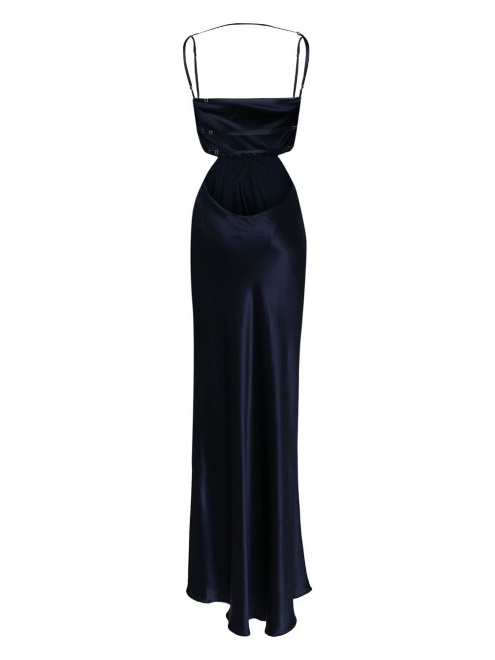 Michelle Mason plunge back silk dress - Blauw