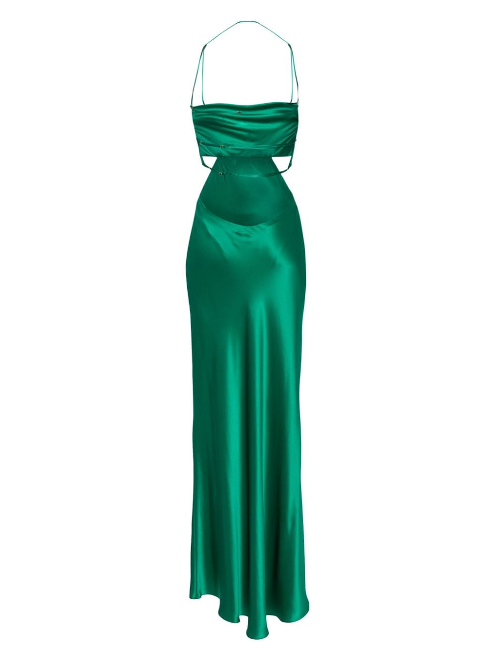 Michelle Mason silk maxi dress - Groen