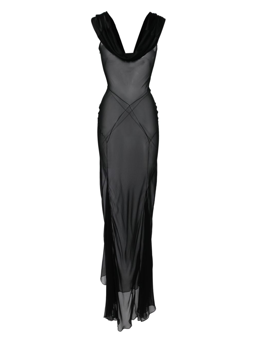 Kiki de Montparnasse silk-chiffon tank dress - Zwart