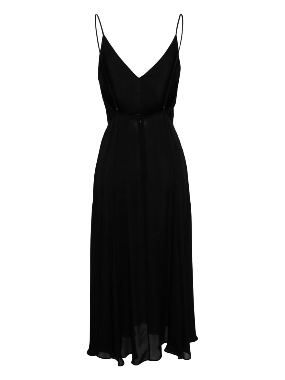 Kiki de Montparnasse Georgette silk slip dress - Zwart
