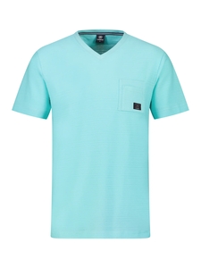 Lerros Heren v-hals shirt 24531801 410 iced mint