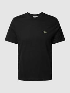 Lacoste T-shirt met ronde hals en labelstitching