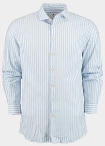 Bos Bright Blue Casual hemd lange mouw loewe li-co ws stripe shirt l 24107lo03bo/210 l.blue