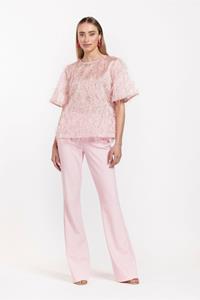 Studio Anneloes Flair LONG bonded trousers - Pale pink - 11138