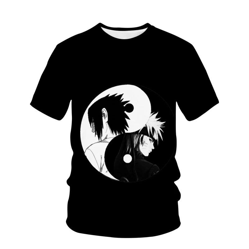 Xin nan zhuang Boys Naruto Zombie Animation T-shirt Naruto Turtle Children's Fashion Cosplay T-shirt Big Snake Pill Print Summer MEN T-Shirt