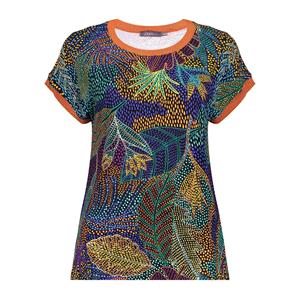 Geisha 42342-60 sarah 999 t-shirt aop fancy rib pr. 05-24-2 black/orange