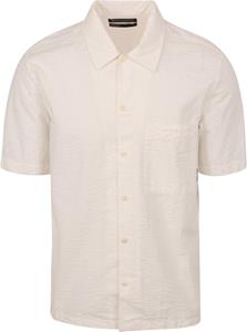 Marc O'Polo Hemd Short Sleeves Seersucker Off White