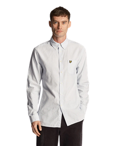 Lyle and Scott Stripe oxford shirt lange mouw overhemden