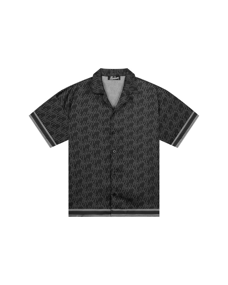 Malelions Men Resort Monogram Shirt | Black/Grey