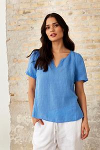 IN FRONT LINO BLOUSE 16234 501 (Blue 501)