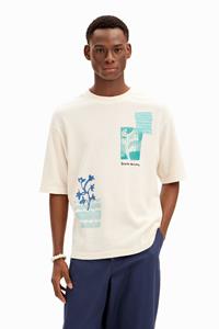 desigual T-shirt met korte mouwen in aquarelstijl.