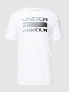 Under Armour T-shirt met labelprint, model 'TEAM ISSUE'