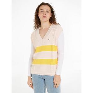 TOMMY JEANS Gebreide trui TJW STRIPE V-NECK VEST met -logoborduursel