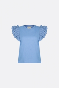 Fabienne Chapot  Blauw T-shirt broderie 