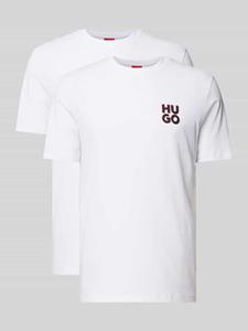 HUGO T-shirt met labelprint, model 'Dimento'