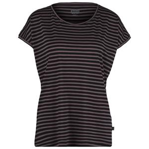Stoic  Women's Merino150 MMXX. T-Shirt Striped loose - Merinoshirt, zwart/grijs