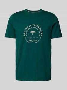 FYNCH-HATTON T-shirt met labelprint
