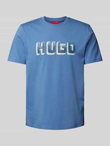 HUGO T-shirt met labelprint, model 'Daqerio'